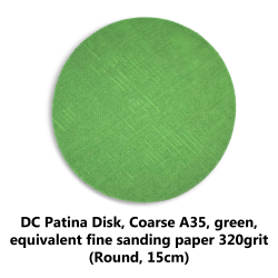 DC Patina Disk, Coarse A35, green, equivalent fine sanding paper 320grit, (Round 15cm) (DC)