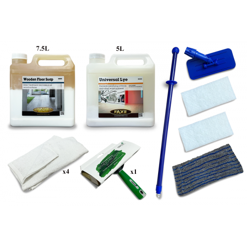 Kit Saving: DC020 (d) Faxe Universal Lye & Faxe white soap floor, 36 to 55m2, Work by hand  (DC)