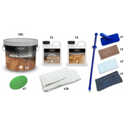 Kit Saving: DC159 (e) Woca Master Colour Oil Extra White 118 floor, 56 to 75m2 work by hand  (DC)