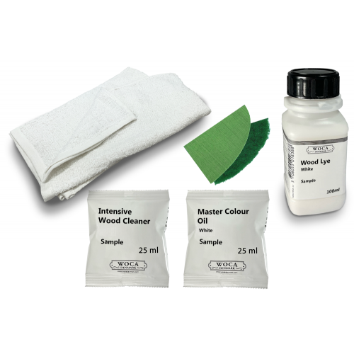 Samples: DC005 & DC031 samples Woca Wood Lye white & Woca Master Colour Oil white Gallery, How to, Video, Data, Architect (DC) Samples: DC005 & DC031 samples Woca Wood Lye white & Woca Master Colour Oil white Gallery, How to, Video, Data, Architect (DC)