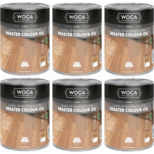 TRADE PRICE! Woca Master Colour Oil white 6ltr total; box of 6 x 0.75L 522507AA (DC) 