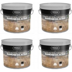 TRADE PRICE! Woca Diamond Oil Active, Carbon Black 10ltr total; box of 4 x 2.5L 565825A (WF)