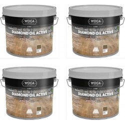 TRADE PRICE! Woca Diamond Oil Active, Concrete Grey 10ltr total; box of 4 x 2.5L 565625A (WF)