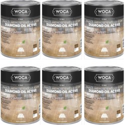 TRADE PRICE! Woca Diamond Oil Active, Natural 6ltr total; box of 6 x 1L 565010A (DC)