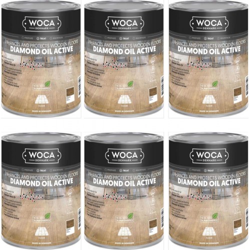 TRADE PRICE! Woca Diamond Oil Active, Natural 6ltr total; box of 6 x 1L 565010A (DC)