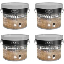TRADE PRICE! Woca Diamond Oil Active, Smoke Brown 10ltr total; box of 4 x 2.5L 566125A (WF)