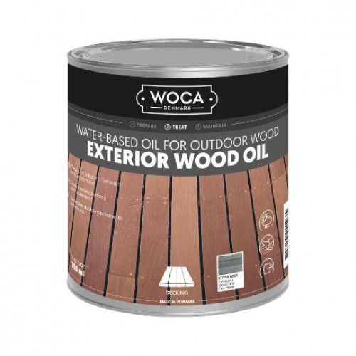 Woca Exterior Wood Oil Stone Grey 0.75L 618110A (DC)